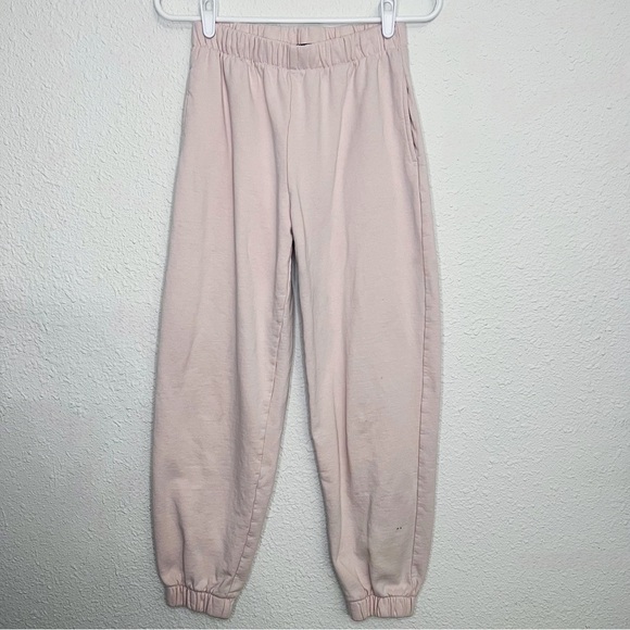 (Sold) Brandy Melville Rosa Soft Sweatpants Light Baby Pink Cuffed Jogger Pants - Picture 2 of 10